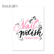 free shipping Painting Eyelash Poster Nail Polish Prints Pink Posters Nordic Print Beauty Salon Wall Pictures Girl Room Decor