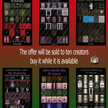 happy offer for christmas six package 175 textures for imvu creators
