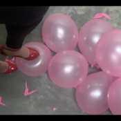 HEELS VS PINK BALLONS