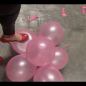 HEELS VS PINK BALLONS