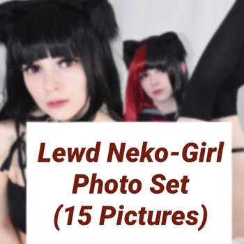 Lewd Neko-Girl Photo Set (15 Pictures)