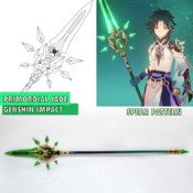 Primordial Jade Spear Xiao - Genshin Impact - Cosplay spear Pattern Blueprint