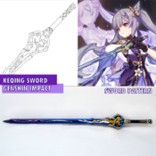 Starseeker Keqing sword Genshin Impact - Cosplay Swords Pattern Blueprint