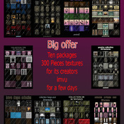 Ten packages300 Pieces textures for imvu 50% off