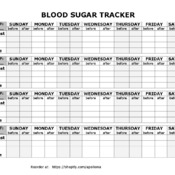 Blood Sugar Tracker Large Print