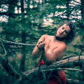 Bondage im Wald und Steinbruch Teil 1 (22 Bilder)
