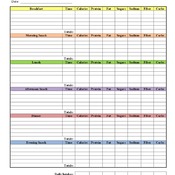 Nutrition Log Colorful