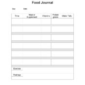 Post-Bariatric Surgery Food Journal