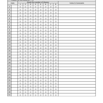 Water Drinking Tracking Log