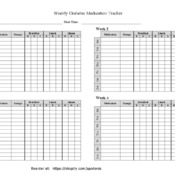 Weekly-Monthly Diabetes Medication Log