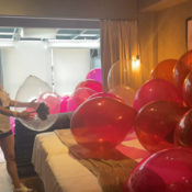 Maid cleaning a looner s hotel room