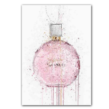 free shipping  canvas painting fashion perfume bottle poster girl bedroom corridor home --style1