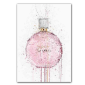 free shipping  canvas painting fashion perfume bottle poster girl bedroom corridor home --style1