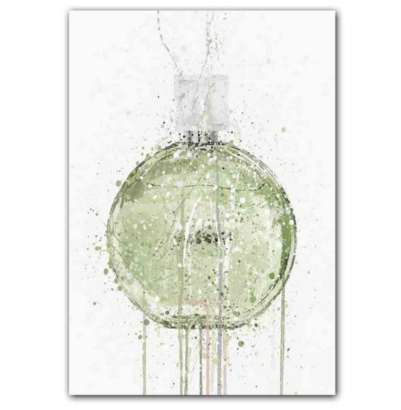 free shipping free shipping mint perfume bottle Wall Art Posters in vintage style home wall decoration