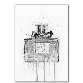 free shipping mint perfume bottle Wall Art Posters in vintage style home wall decoration--grey bowknot bottle