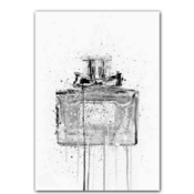 free shipping mint perfume bottle Wall Art Posters in vintage style home wall decoration--grey bowknot bottle