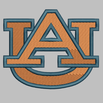 Auburn AU Letters Monogram Embroidery Design 4 Sizes 9 Available Formats