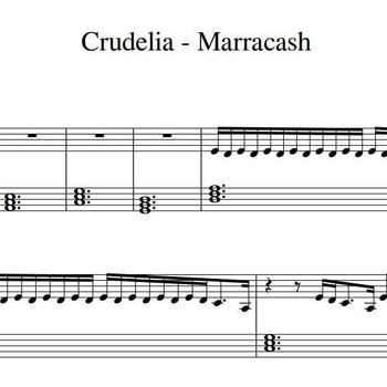 Spartito di "Crudelia - Marracash" per pianoforte