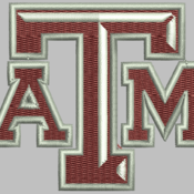 Texas A&M Aggies Embroidery Design 3 Sizes 10 Formats