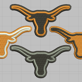 Texas Longhorns Embroidery Design2 8 Sizes 10 Formats