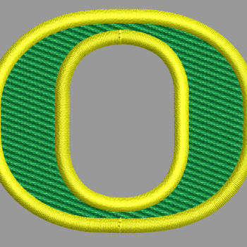 Oregon O Embroidery Design 5 Sizes 9 Formats