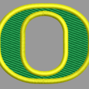 Oregon O Embroidery Design 5 Sizes 9 Formats