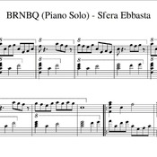 Spartito di "BRNBQ (Piano Solo) - Sfera Ebbasta" per pianoforte