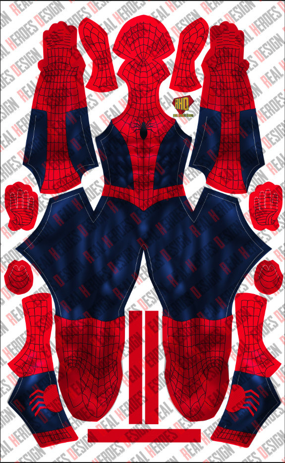 Spider-man Alex Ross Classic Pattern V2 - Real Heroes Design. Dye 