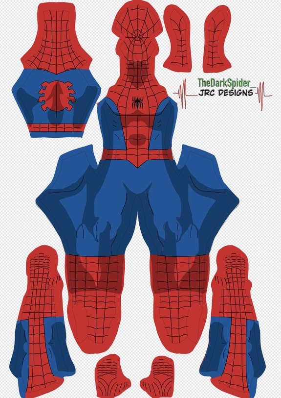 Spider-Man TAS 1994 suit pattern - TheDarkSpider_. Based on the 1994 ...