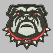 Georgia Bulldog Embroidery Design 3 Sizes 9 Formats Instant download