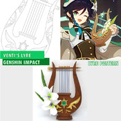 Venti's Lyre - Genshin Impact - Cosplay prop Pattern Blueprint