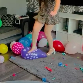 High heel mass pop kids party balloons
