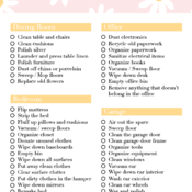 Spring Cleaning Checklist - Daisy - 3 pages