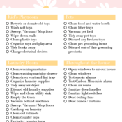 Spring Cleaning Checklist - Daisy - 3 pages