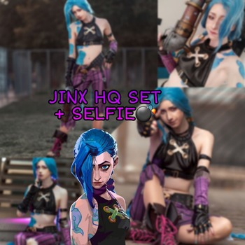 Jinx Arcane set + selfies