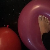 Jodies georgous feet bursts 18 inch balloons