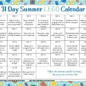 31 Day Summer Lego Calendar download