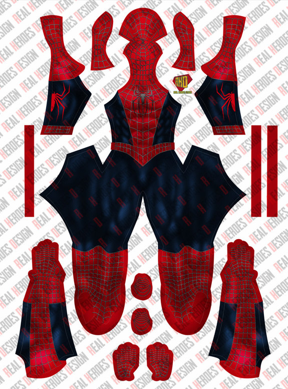 Spider-Man 3 Raimi Suit (2007) Pattern V4 - Real Heroes Design. Dye ...