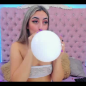 SABRINA BLOW TO POP BALLOONS