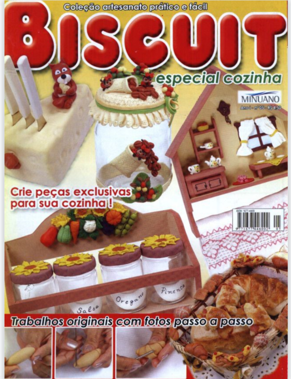 old version polymer clay crafts magazine in Spainish---western food