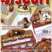 old version polymer clay crafts magazine in Spainish---western food