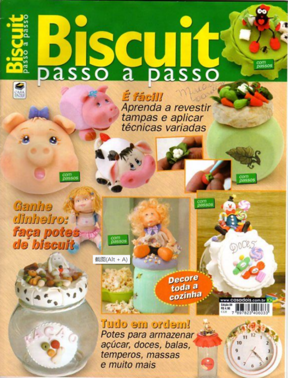 an old magazine in Spainish  in polymer clay sculpting skills