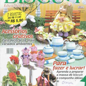 an old magazine on creating mini garden for dolls by polymer clay