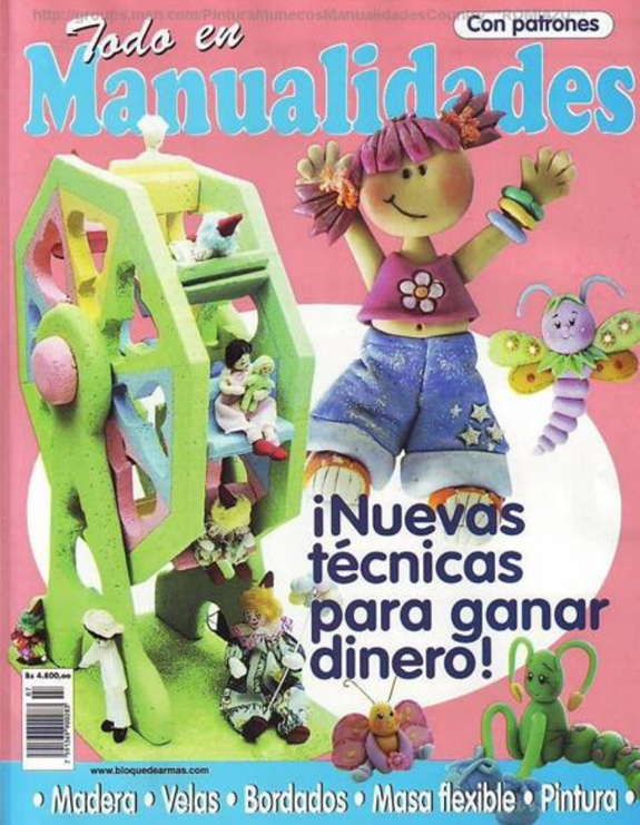 an old version magazine in Spainish in Polymer art