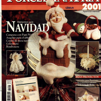 the miniatures of Christmas father and wedding items by polymer clay