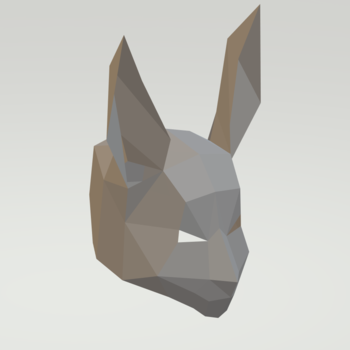 Rabbit papercraft mask