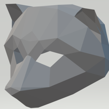 Raccoon papercraft mask