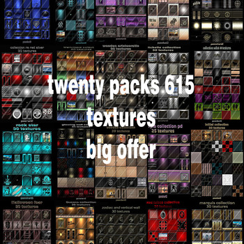 twenty packs 615 new textures for imvu rooms