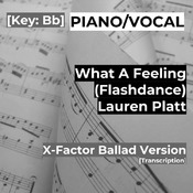 What A Feeling (Flashdance) - Lauren Platt [Piano/Vocal] (Bb)