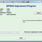 Epson L805 Resetter Adjustment Program